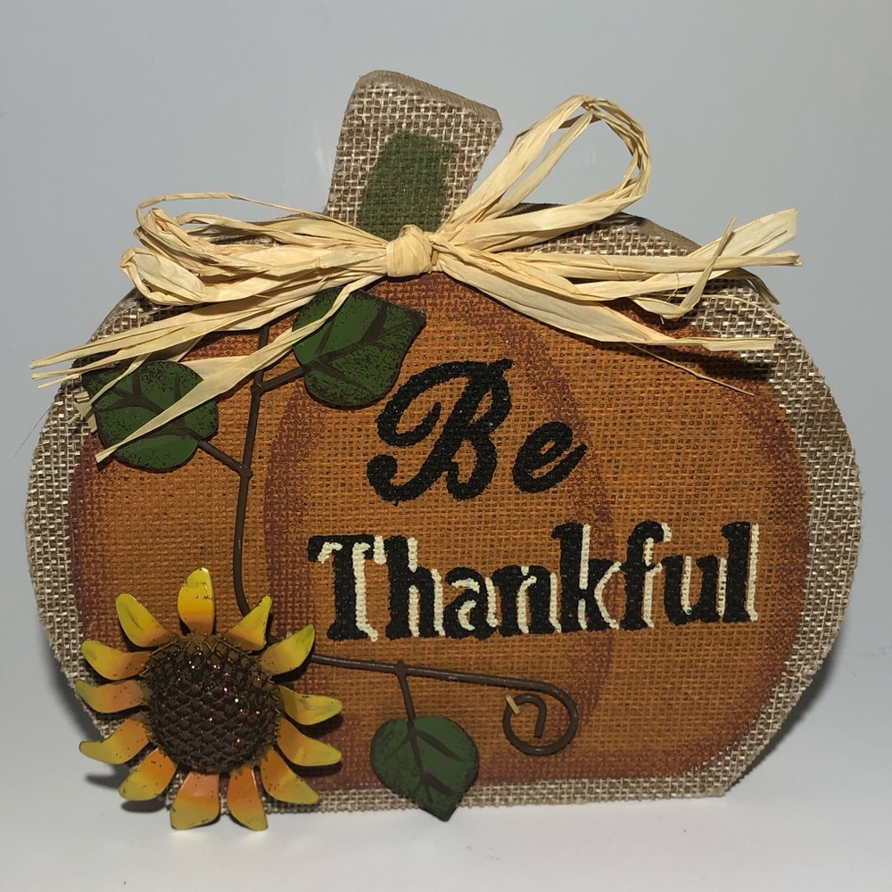 Autumn fall harvest pumpkin decor w/ sunflower - Picture 2 of 8